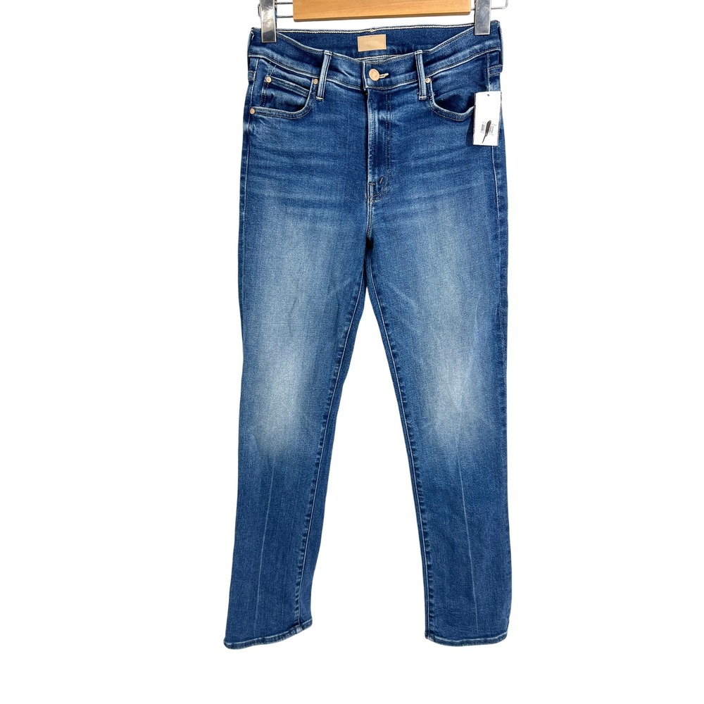 Mother The Rascal Hover Jeans Opposites Attract Blue Straight Leg 28 NWT